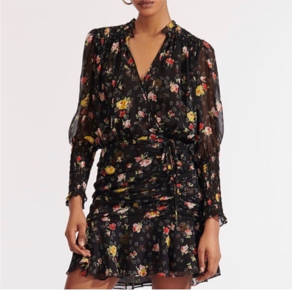 VERONICA BEARD Armeria Floral Silk Dress Size 8